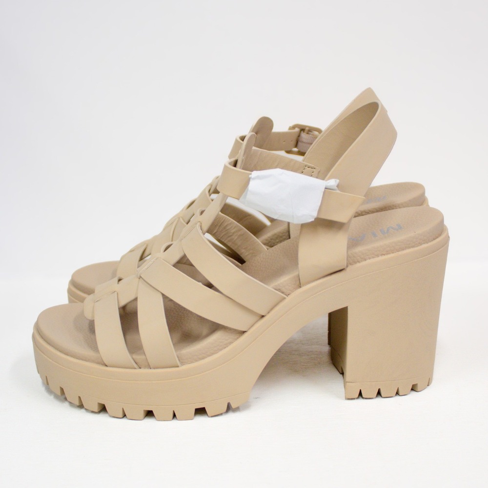 Brand New! MIA Tira Beige Lug Sole Platform Heel Strappy Sandal NIB - Picture 11 of 13